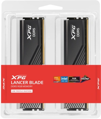 Память DDR5 2x16GB 6400MHz A-Data AX5U6400C3216G-DTLABRBK XPG Lancer Blade RGB RTL Gaming PC5-51200 CL32 DIMM ECC 288-pin 1.4В kit dual rank с радиатором Ret