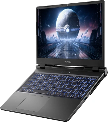 Ноутбук Сolorful Evol P15 24 Core i5 12500H 16Gb SSD512Gb NVIDIA GeForce RTX4050 6Gb 15.6" IPS FHD (1920x1080) без ОС grey WiFi BT Cam (A10205400051)