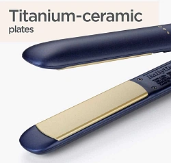 Выпрямитель Babyliss 2516PE синий макс.темп.:230С покрытие:титаново-керам.