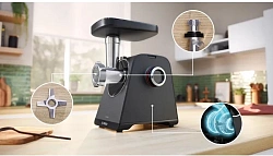 Мясорубка Bosch MFWS440B 1900Вт черный