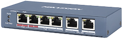 Коммутатор Hikvision DS-3E0106P-E/M 6x100Мбит/с 4PoE+ 35W неуправляемый