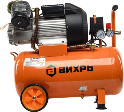 Компрессор поршневой Вихрь КМП-400/50 масляный 400л/мин 50л 2500Вт оранжевый