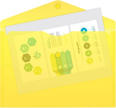 Конверт на кнопке Бюрократ -PK804A5YEL A5 пластик 0.18мм желтый