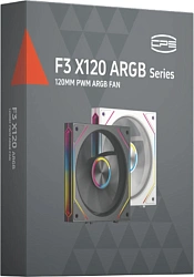 Вентилятор для корпуса PcCooler F3 X120R BK Reverse ARGB 120х120x25 черный 4-pin 28.4дБ (F3X12R-BKAC-GL) Ret