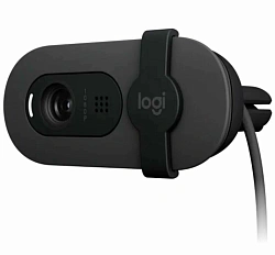 Камера Web Logitech HD Webcam Brio 105 графитовый 2Mpix (1920x1080) USB2.0 с микрофоном для ноутбука (960-001590)