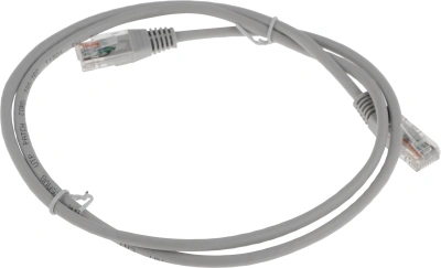 Патч-корд Lanmaster TWT-45-45-1.0-GY UTP RJ-45 вил.-вилка RJ-45 кат.5E 1м серый ПВХ (уп.:1шт)