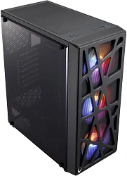 Корпус Formula Mana черный без БП ATX 4x120mm 2xUSB2.0 1xUSB3.0 audio bott PSU