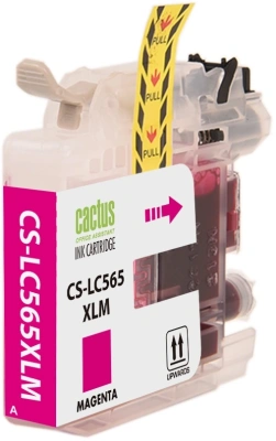 Картридж струйный Cactus CS-LC565XLM пурпурный (14.4мл) для Brother MFC-J2510