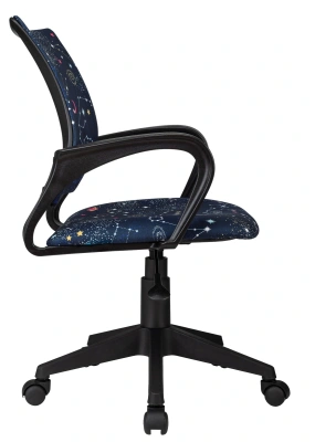 Кресло детское Бюрократ Burokids 1 темно-синий зодиак крестов. пластик