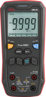 Мультиметр RGK DM-25 цифровой красный/черный (755160)