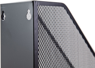 Лоток вертикальный Deli E9186 для бумаг 250х73х316мм черный металл сетка