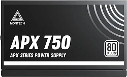 Блок питания Montech ATX 750W APX 750 80 PLUS WHITE (20+4pin) APFC 120mm fan 6xSATA RTL