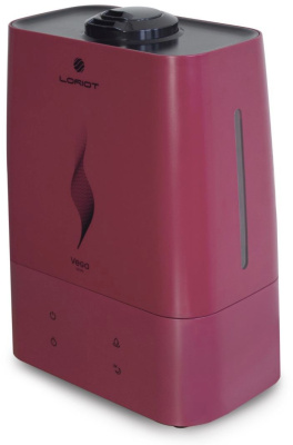Увлажнитель воздуха Loriot Vega 25Вт (ультразвуковой) бордовый/черный