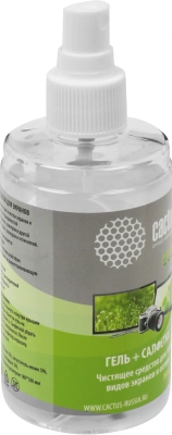 Чистящий набор (салфетка + гель) Cactus CS-S3004E для экранов и оптики 1шт 18x18см 200мл