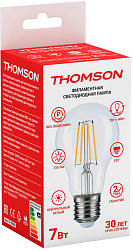 Лампа филам. Thomson Filament TH-B2060 7Вт цок.:E27 груша 220B св.свеч.бел.нейт. A60 (упак.:1шт)