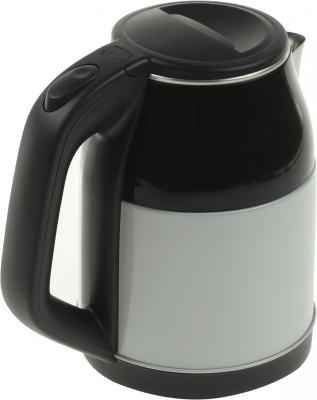 Чайник электрический Supra KES-1843S 1.8л. 1500Вт черный/белый корпус: металл