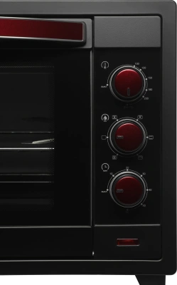 Мини-печь Hyundai MIO-HY102 50л. 2000Вт черный/красный