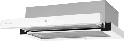 Вытяжка встраиваемая Weissgauff TEL 600 TC WH белый управление: сенсорное (1 мотор)