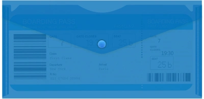 Конверт на кнопке Бюрократ -PK805ABLU пластик 0.18мм синий TRAVEL формат