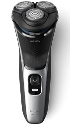 Бритва роторная Philips S3143/00 реж.эл.:3 питан.:аккум. черный/серебристый