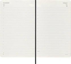 Ежедневник Moleskine ACADEMIC SOFT Large 130х210мм датир.18мес 592стр. мягкая обложка черный