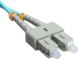 Патч-корд Cabeus FOP-50-LC-SC-5M 2x50/125 OM3 LC дуплекс-SC дуплекс 5м LSZH бирюзовый