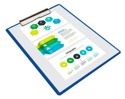 Папка-планшет Бюрократ -PD6004/BLUE A4 пластик 1.2мм синий