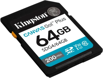 Флеш карта SDXC 64GB Kingston SDG4/64GB Canvas Go! Plus w/o adapter
