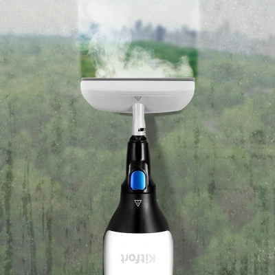 Швабра паровая Kitfort КТ-1066 1500Вт черный/белый