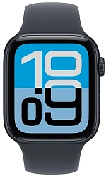 Смарт-часы Apple Watch SE 3 2025 A3325 44мм OLED корп.темная ночь Sport Band рем.темная ночь разм.брасл.:M/L (MEHQ4AF/A)