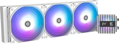 Система водяного охлаждения Zalman Alpha2 A36 ARGB Soc-AM5/AM4/1151/1200/2066/2011/1700 белый 4-pin 29.7dB Al LCD 350W Ret (ALPHA2 A36 WHITE)