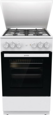 Плита Комбинированная Gorenje GK5A42WF-B белый (металлическая крышка) реш.чугун