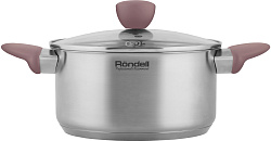 Кастрюля Rondell Bueno RDS-1588 4.8л. d=24см (с крышкой) стальной