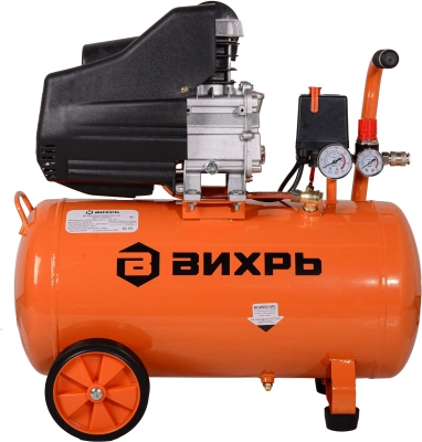 Компрессор поршневой Вихрь КМП-300/50 масляный 300л/мин 50л 2000Вт оранжевый/черный