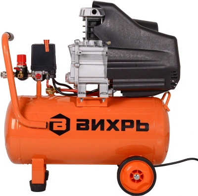 Компрессор поршневой Вихрь КМП-260/24 масляный 260л/мин 24л 2000Вт оранжевый/черный