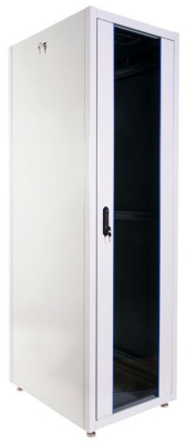 Шкаф серверный ЦМО (ШТК-Э-42.6.10-13АА) напольный 42U 600x1000мм пер.дв.стекл металл 2 бок.пан. направл.под закл.гайки 710кг серый 915мм 95кг 180град. 1987мм IP20