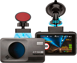 Видеорегистратор с радар-детектором TrendVision DriveCam Real 4K Signature LNA GPS ГЛОНАСС черный