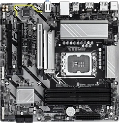 Материнская плата Gigabyte B860M DS3H Soc-1851 Intel B860 4xDDR5 mATX AC`97 8ch(7.1) 2.5Gg RAID+HDMI+DP