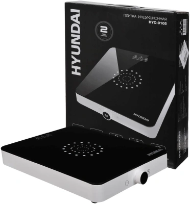 Плита Индукционная Hyundai HYC-0105 белый стеклокерамика (настольная)