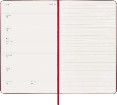 Еженедельник Moleskine CLASSIC WKNT Large 130х210мм 144стр. красный