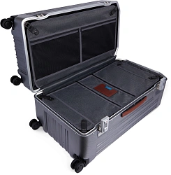 Чемодан Piquadro PQ-LM BV5213PQLM/NCU 42x37x80см 102л. 5.6кг. поликарбонат/натур.кожа серебристый