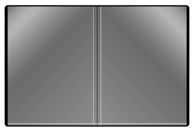 Папка с 10 прозр.вклад. Бюрократ -BPV10 A4 пластик 0.6мм торц.карм с бум. встав ассорти