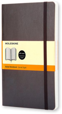 Блокнот Moleskine CLASSIC SOFT QP616 Large 130х210мм 192стр. линейка мягкая обложка черный