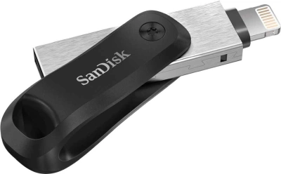 Флеш Диск Sandisk 64GB iXpand Go SDIX60N-064G-GN6NN USB3.0 черный/серебристый