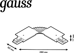 Соединитель Gauss TR141 черный