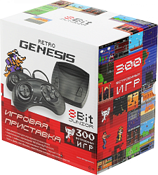 Игровая консоль Retro Genesis Junior черный в комплекте: 300 игр