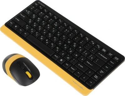 Клавиатура + мышь A4Tech Fstyler FG1110 клав:черный/желтый мышь:черный/желтый USB беспроводная Multimedia (FG1110 BUMBLEBEE)