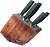 Набор ножей кухон. Rondell Lincor RD-482 компл.:6предм. с подставкой коричневый подар.коробка