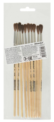 Кисть Silwerhof 981134 худож. пони круг. №3 дерев.лакир.ручка