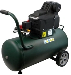Компрессор поршневой Metabo Basic 280-50 W OF безмасляный 130л/мин 50л 1.7Вт зеленый
